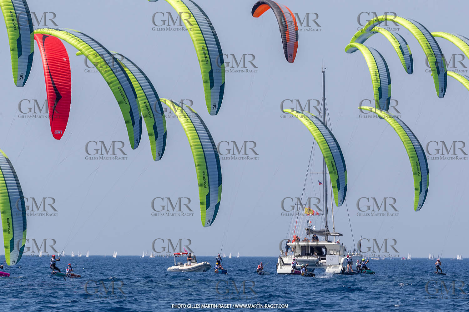 09 07 2023, Marseille (FRA), Paris 2024 Sailing Test Event, Race Day 1, Kitefoil