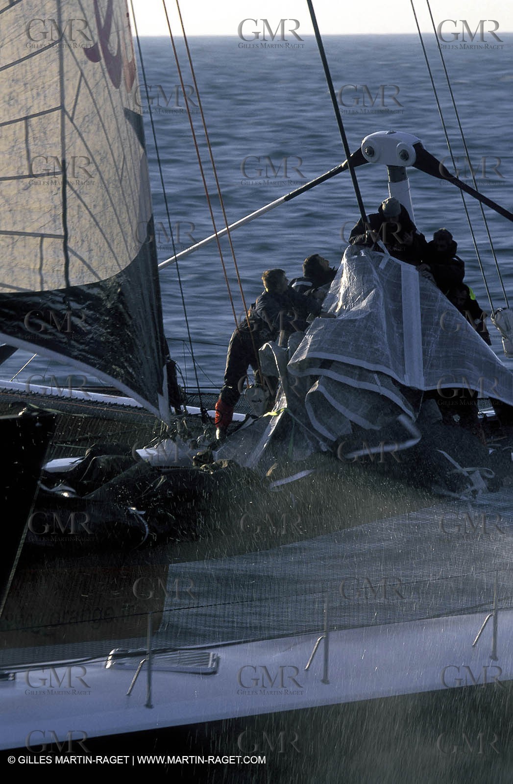 Orange II - 2004 Jules Verne Trophy - Ouessant - first starting line crossing
