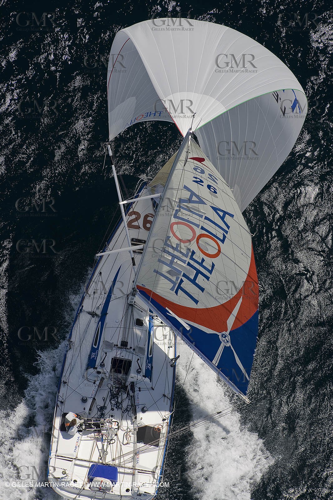 06-26-2007 - FIGARO II - THEOLIA - Skipper : Robert Nagy - Training off Marseille (south France) with strong wind conditions