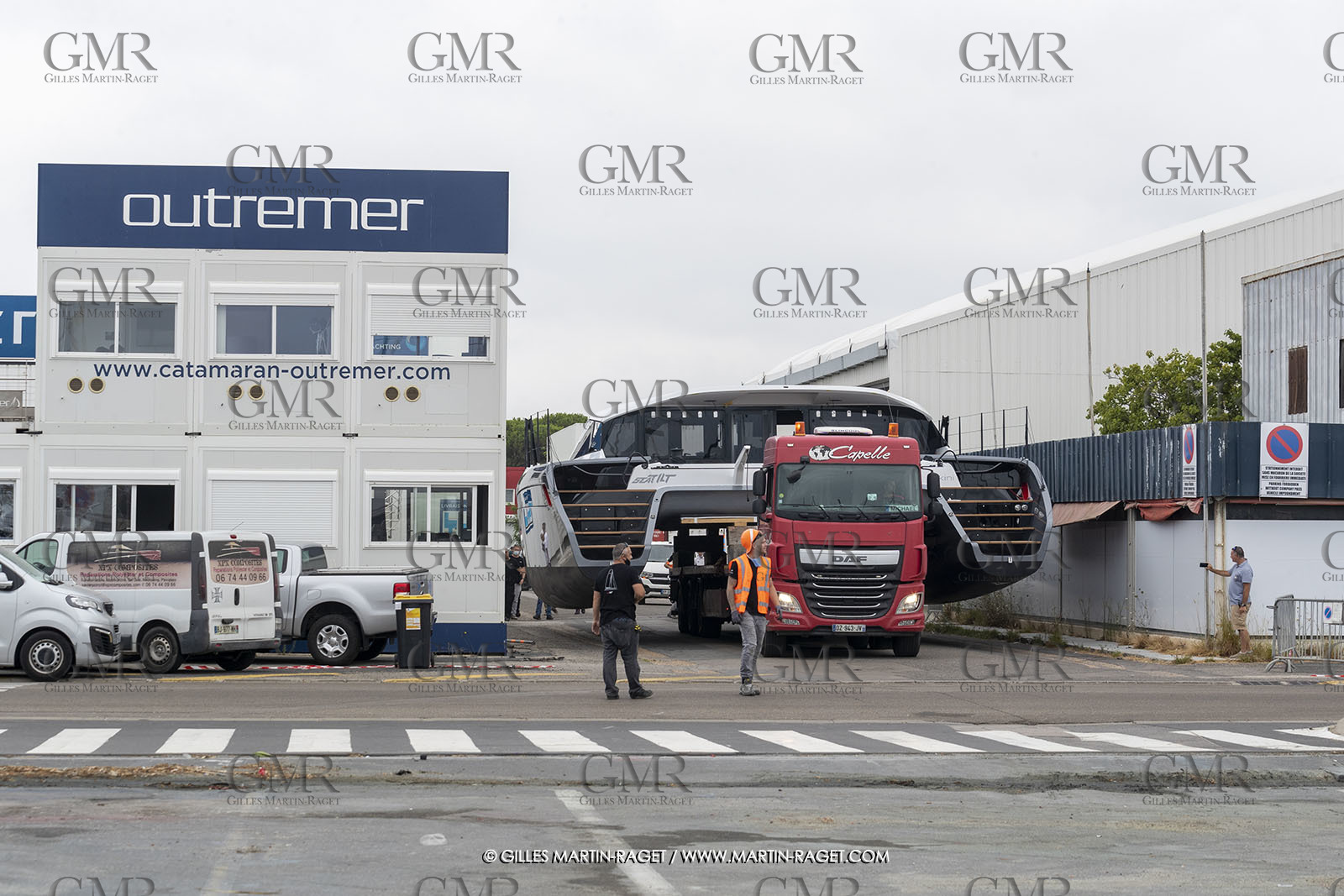 21 07 2020, La Grande Motte (FRA), Gunboat, Gunboat 68 SeaTilt out of the shed