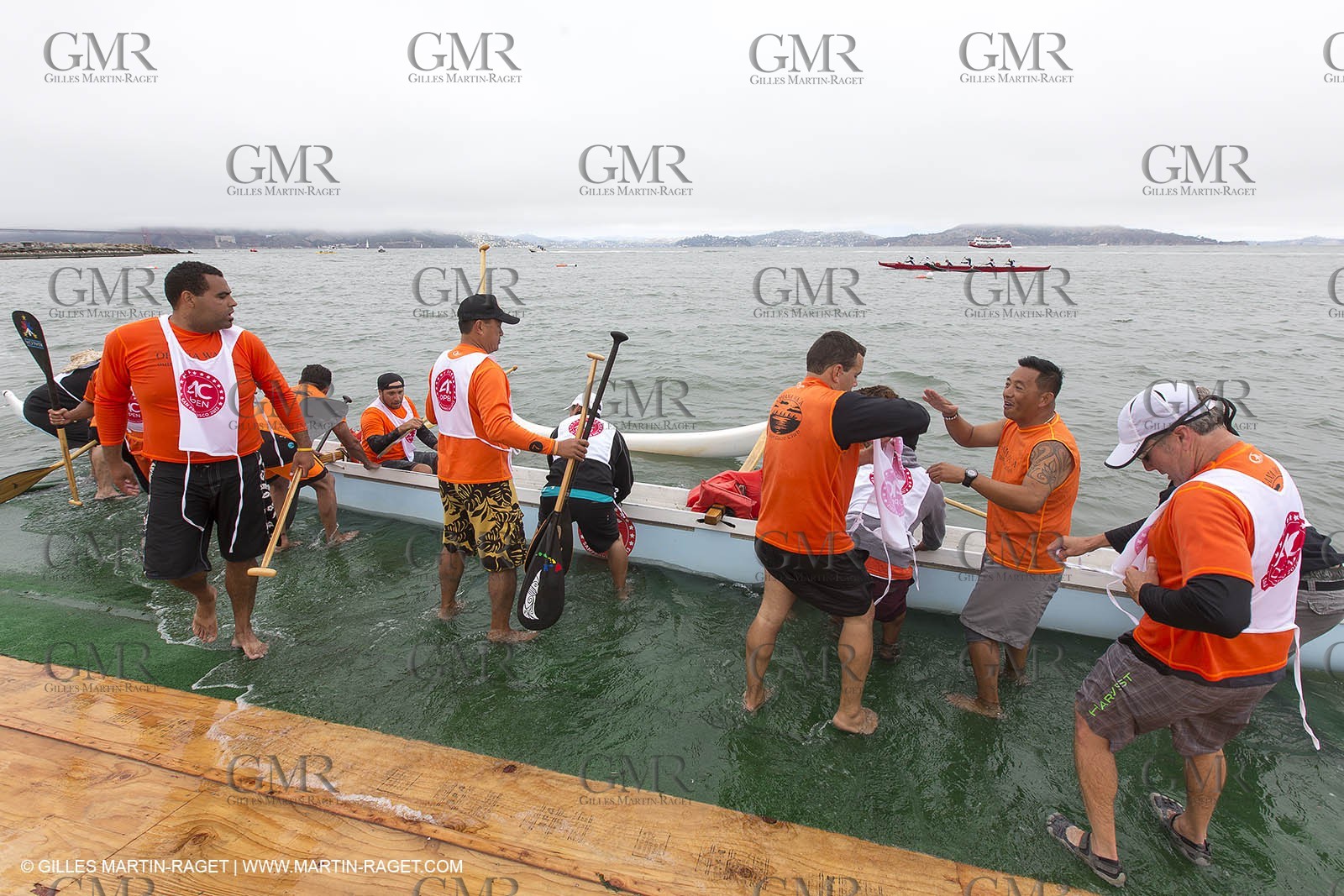 10 08 2013 - San Francisco (USA,CA) - 34th America's Cup - AC Open - Outrigger Canoe Races et Hula Danceperformance at Marina Green Village