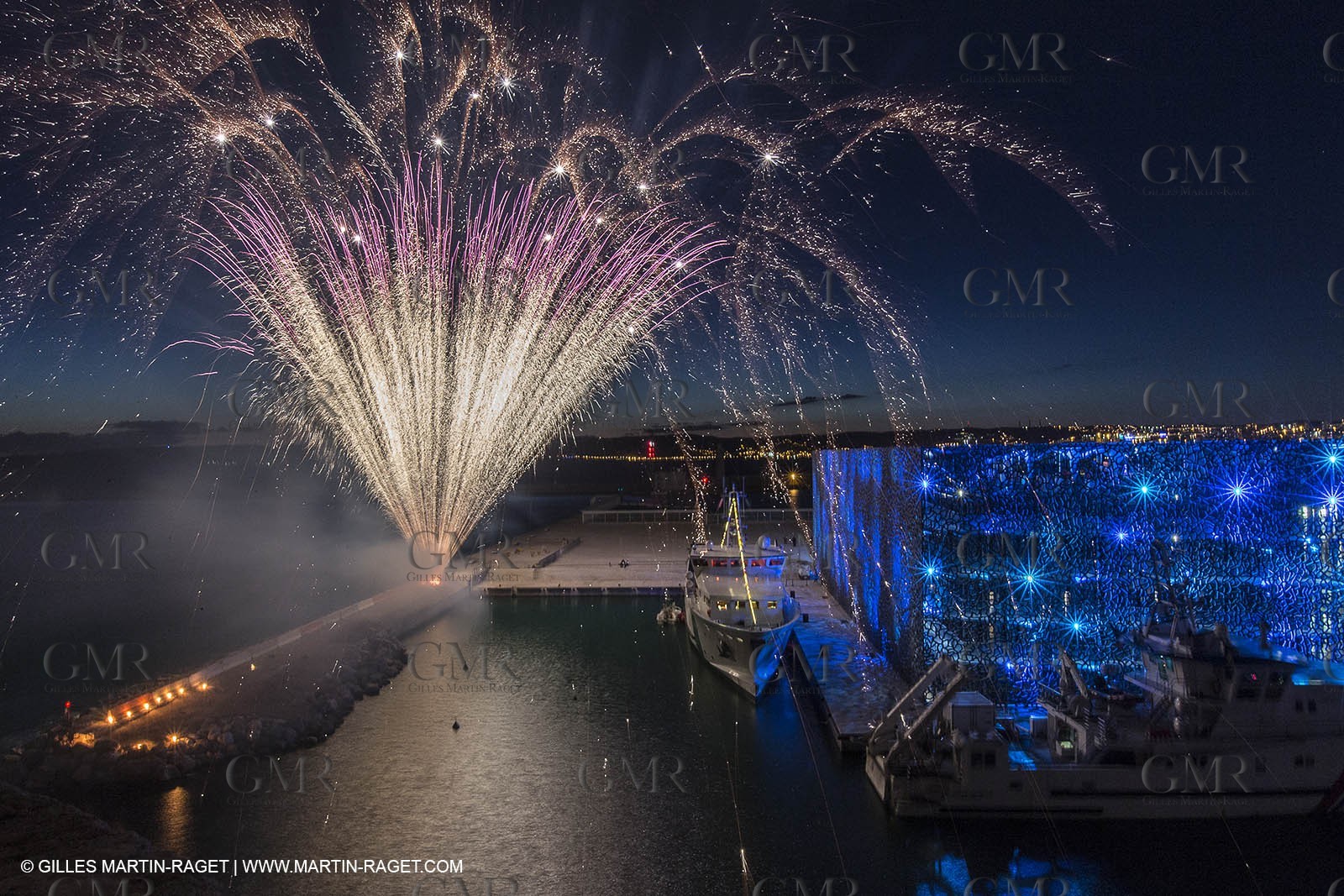 Al Azizi oficial launchat the Mucem museum - H2X boatyard - Oceanographic research ship - Marseille (FRA,13) - 27 05 2014