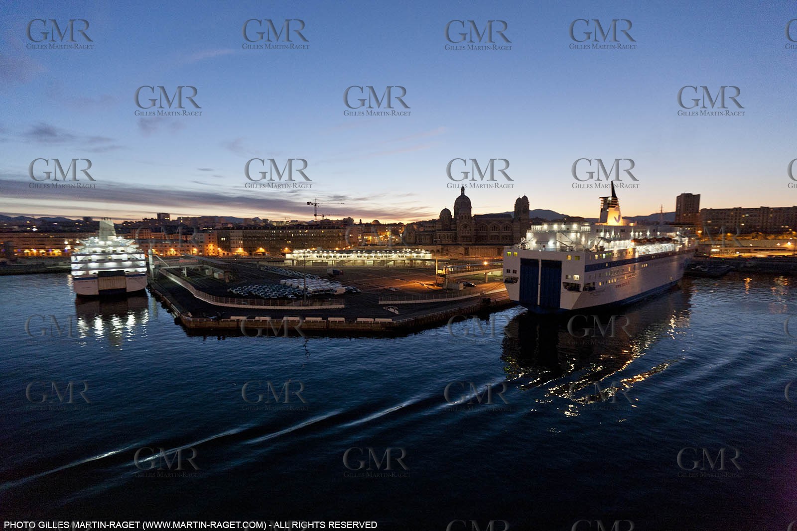 17 02 2012 - Marseille (FRA,13) - Arrival in Marseille harbour onboard ferry Piana (La Meridionale Corp.)