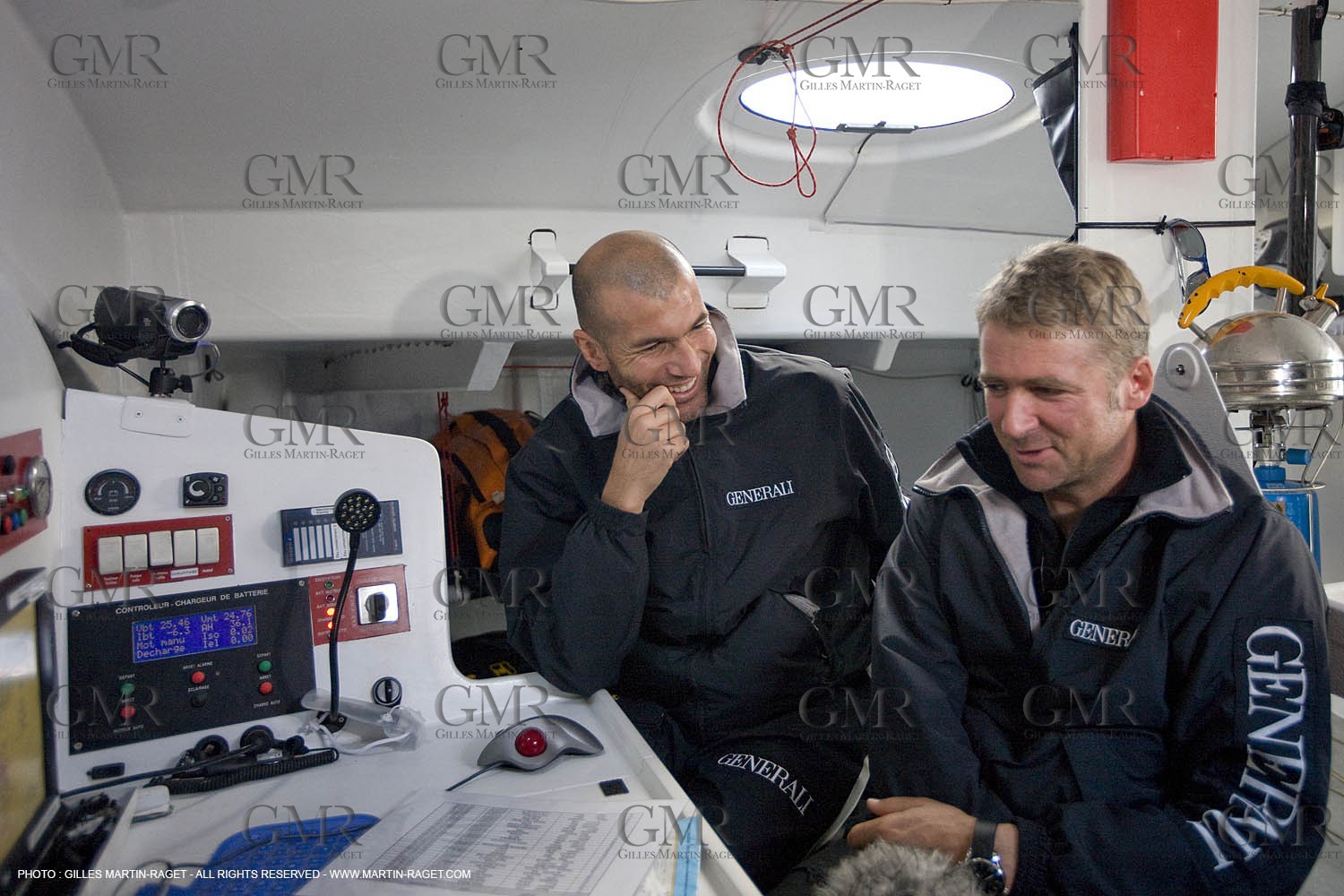 November 2008 - Les Sables d'Olonne (FRA,85) - Vendée Globe 2008 - Dockside ambiances - Generali - Zinedine Zidane here to support Yann Elies before the start