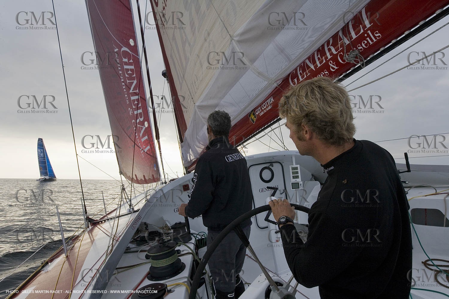 11 10 2007 - Bénodet (Fra, 29) - Monocoques IMOCA - Transat Jacques Vabre - onboard GENERALI with Yann Eliès and Sebastien Audigane