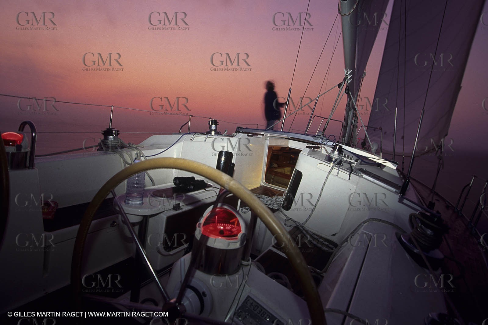 Sailing, cruising, people, only one man