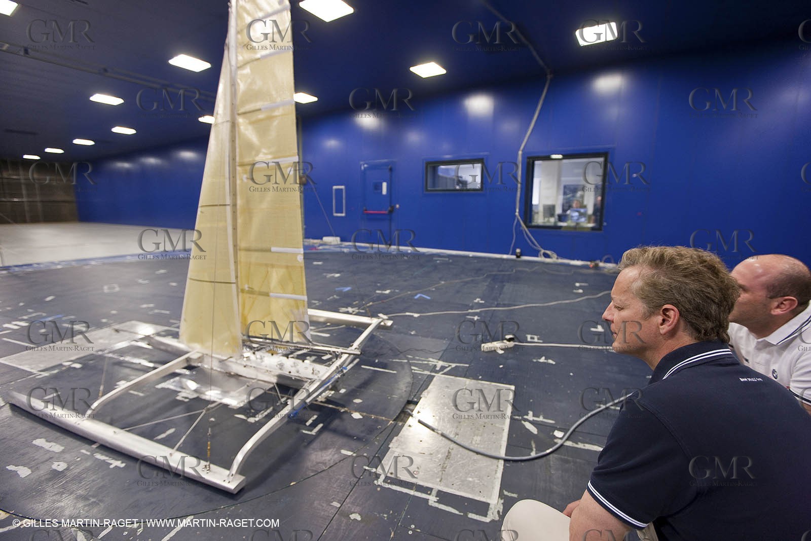 24 04 2009) - Milano (ITA) - 33rd America's Cup - BMW ORACLE Racing - Model testing at Milano Polythecnic school wind Tunnel