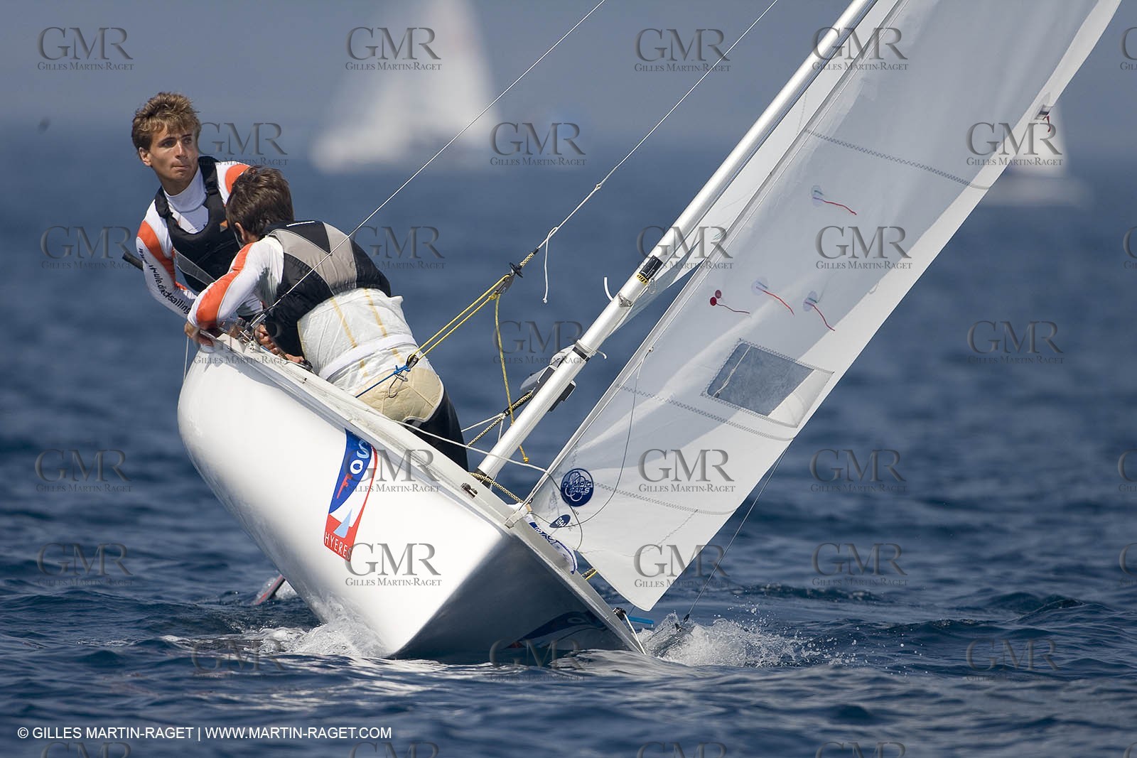 22 04 2007 - Semaine Olympique Française 2007 - Hyères - Jour 1 - Team France - 470 Homme - Leboucher Pierre   Garos Vincent