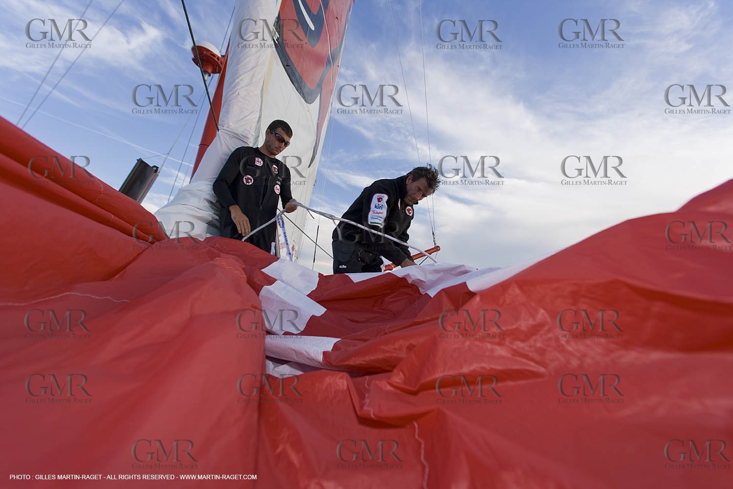 20 09 2007 - Marseille (FRA, 13) - IMOCA monohulls- GROUPE BEL (Kito de Pavant) - First sea trials - Onboard with Kito de Pavant and Sebastien Col