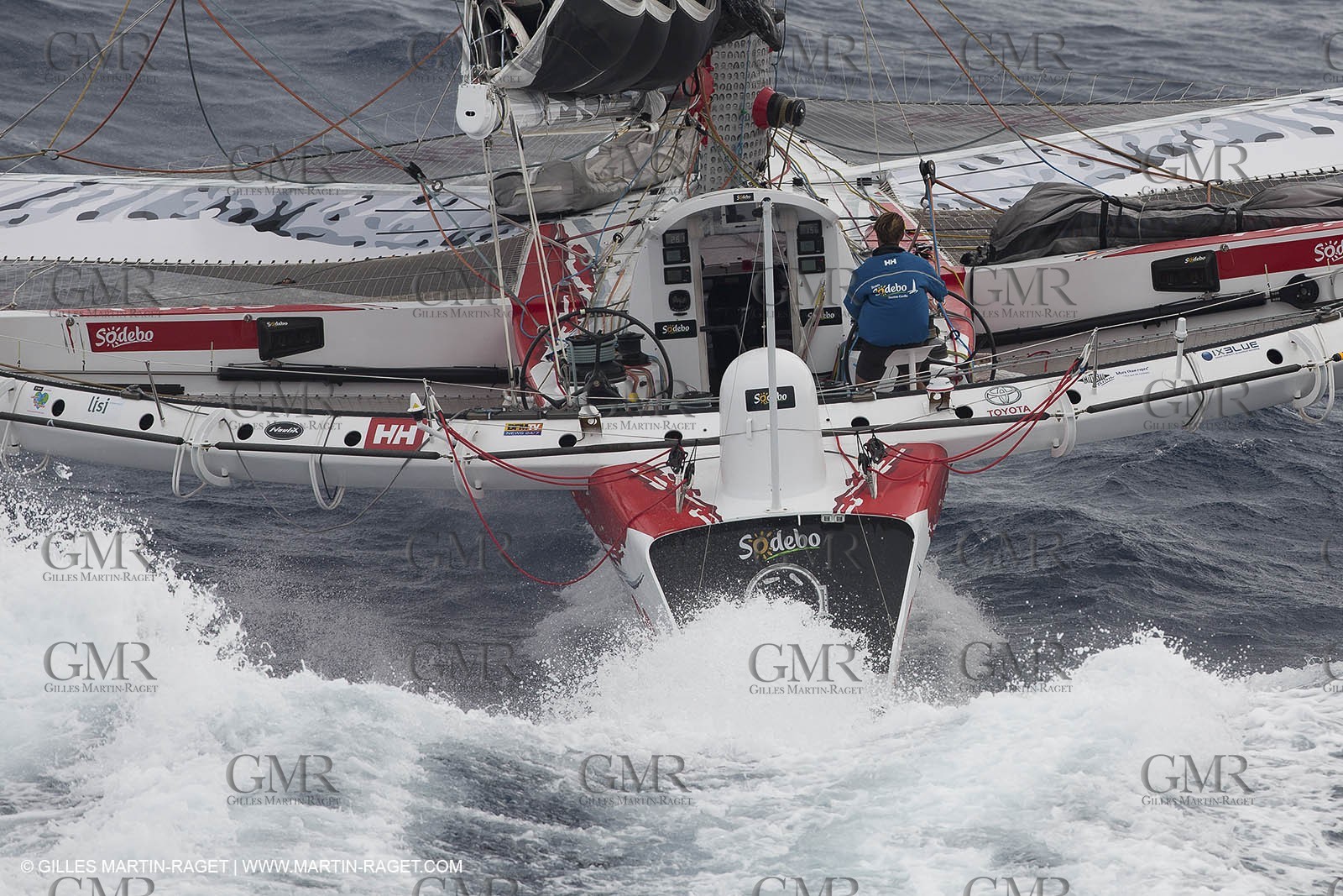 12 09 2012 - Marseille (FRA,13) - Trimaran Sodebo - Thomas Coville - Tentative contre le record de la Méditerranée