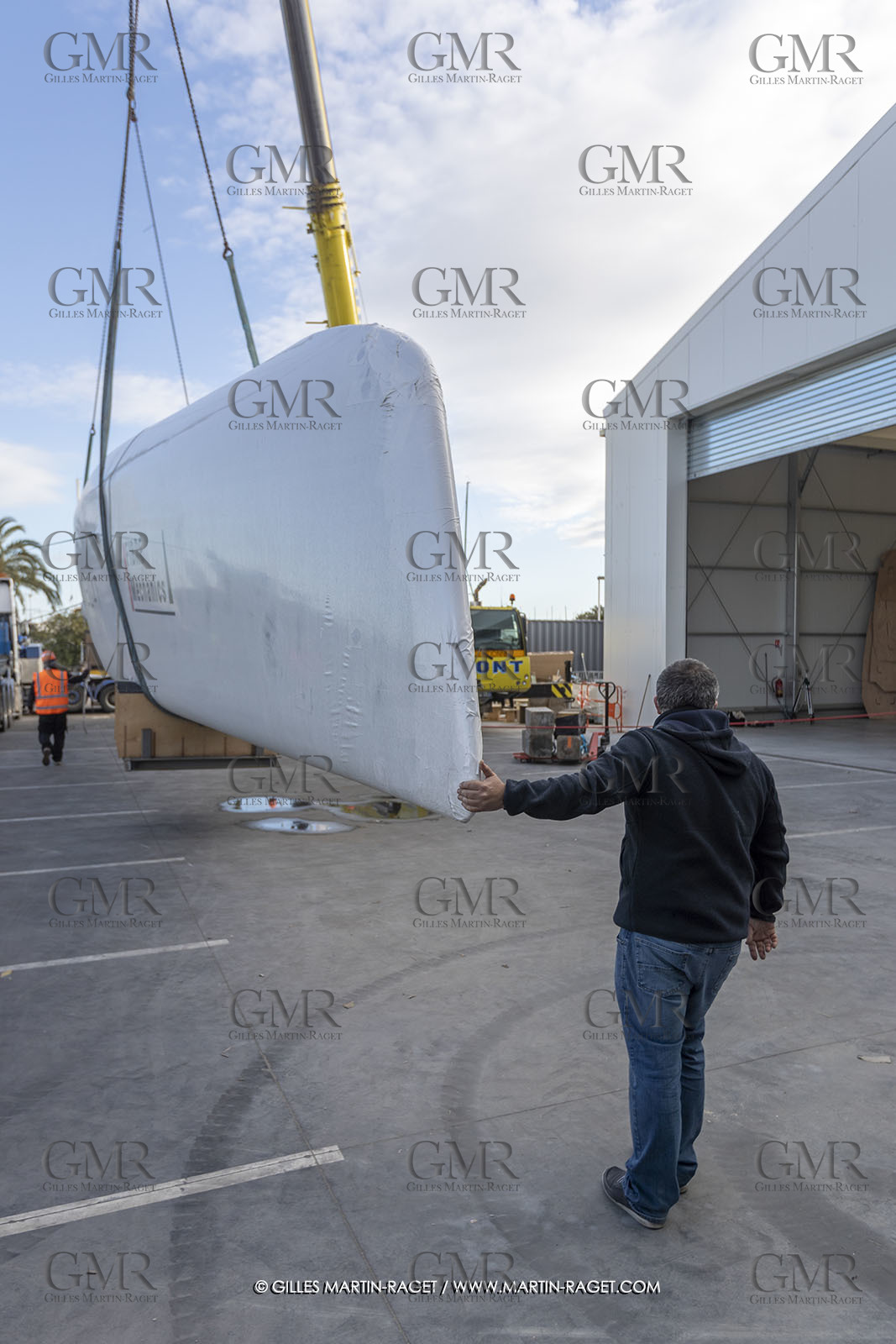 15 02 2022, La Grande Motte (FRA), Gunboat 80  1 hulls delivery