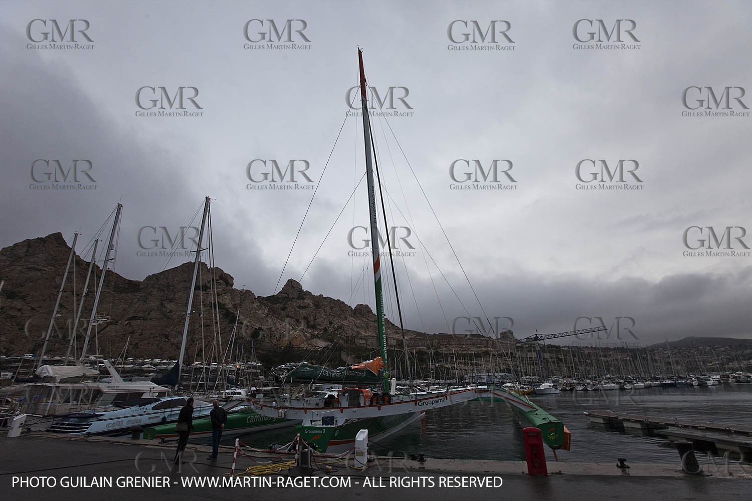 05 14 09 - Marseilles - Mediterranean Record - Groupama 3 - Franck Cammas - G Class - Start from Marseilles to Carthage (Tunisia)