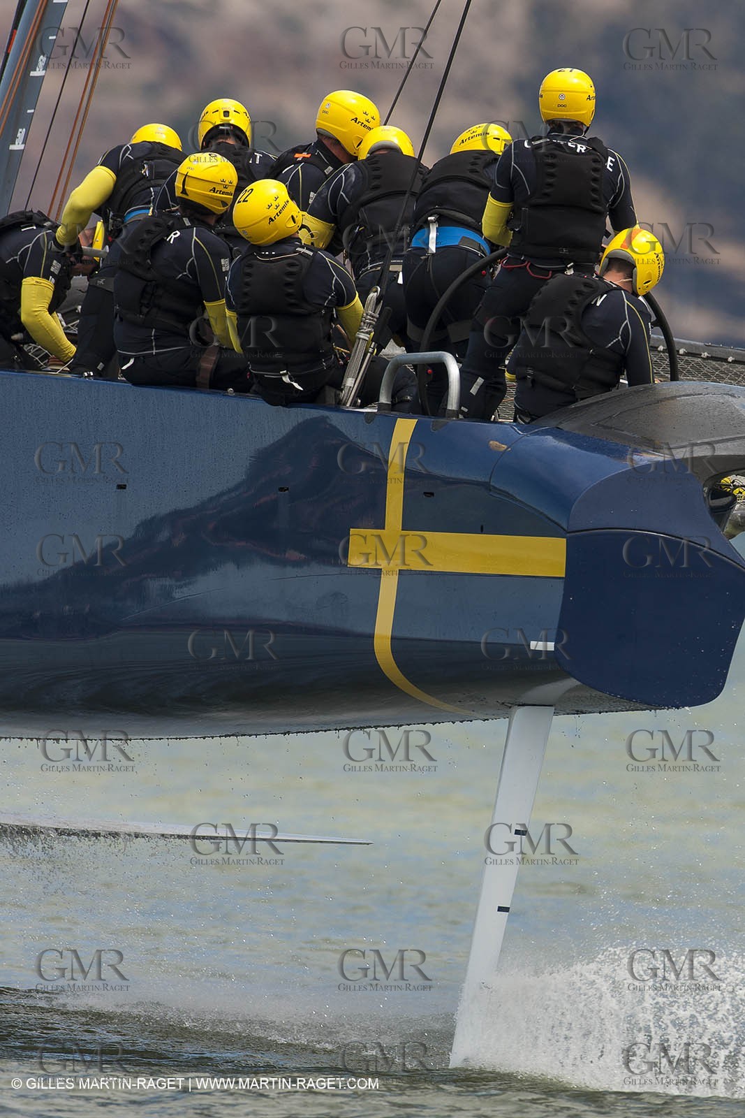 23 07 2013 - San Francisco (USA,CA) - 34th America's Cup - Artemis Racing Big Blue, trial day  2