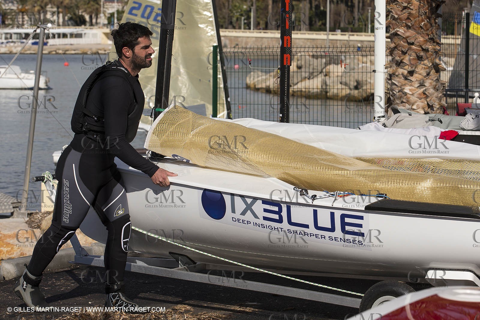 14 02 2014,  Cannes (FRA,06), FINN Cannes International Sailing week - Thomas Lebreton (FRA)