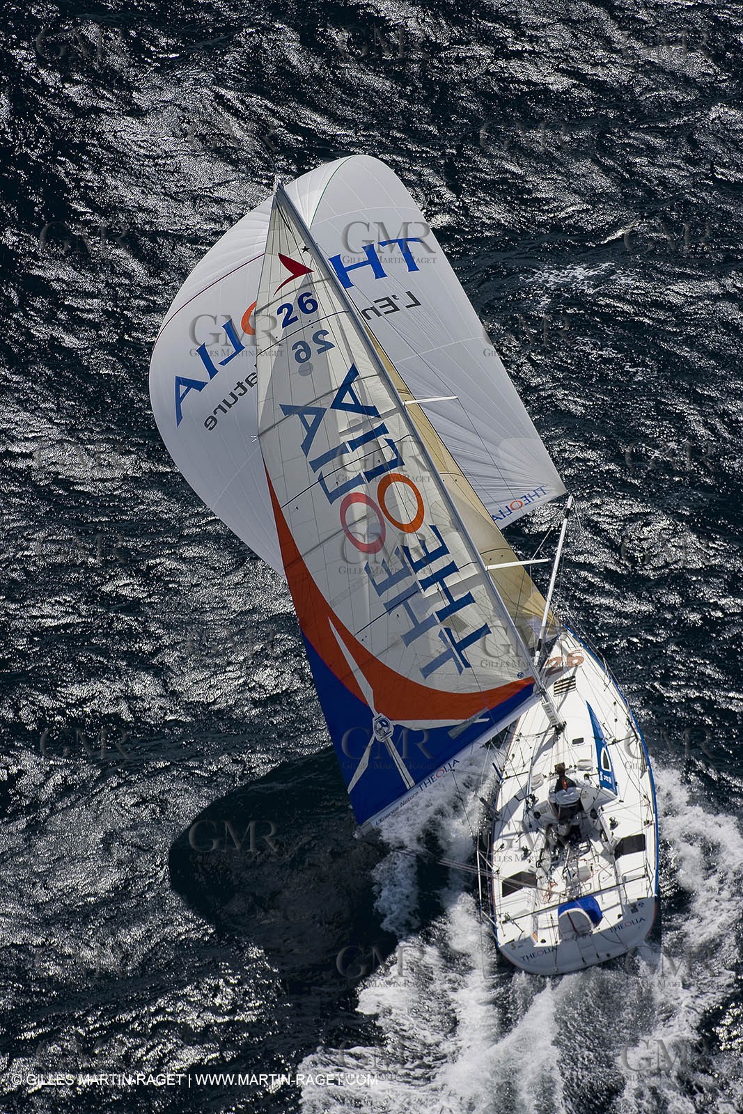 06-26-2007 - FIGARO II - THEOLIA - Skipper : Robert Nagy - Training off Marseille (south France) with strong wind conditions