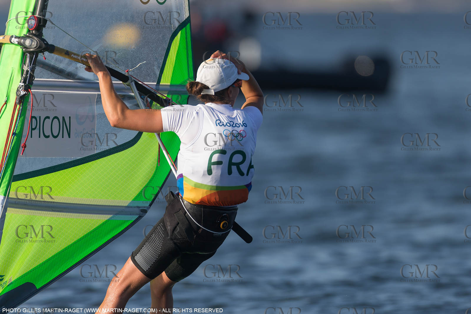 14 08 2016, Rio de Janeiro (BRA), 2016 Olympic Games, Sailing, RSX Women medal race, Charline Picon (FRA), gold medalist