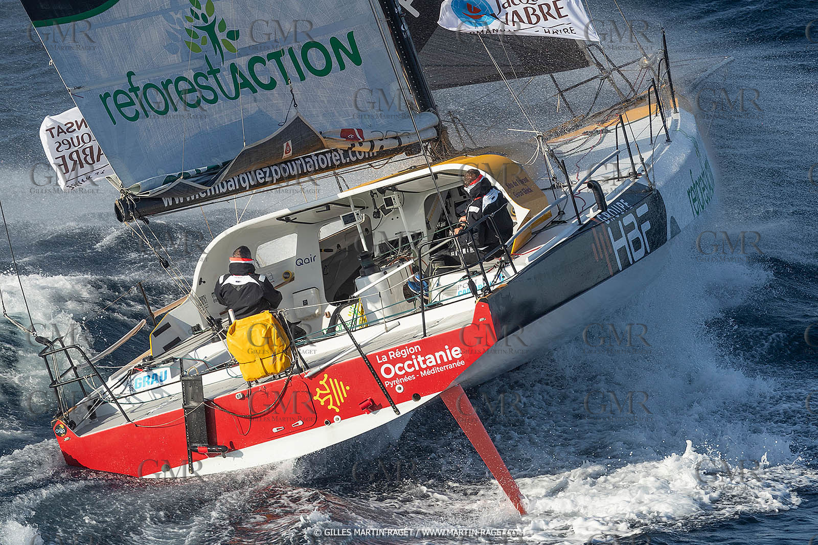 27 08 2021, Marseille (FRA), Transat Jacques Vabre 2021, Class 40, HBF-Reforest'Action (Kito de Pavant, Gwen Gbick)