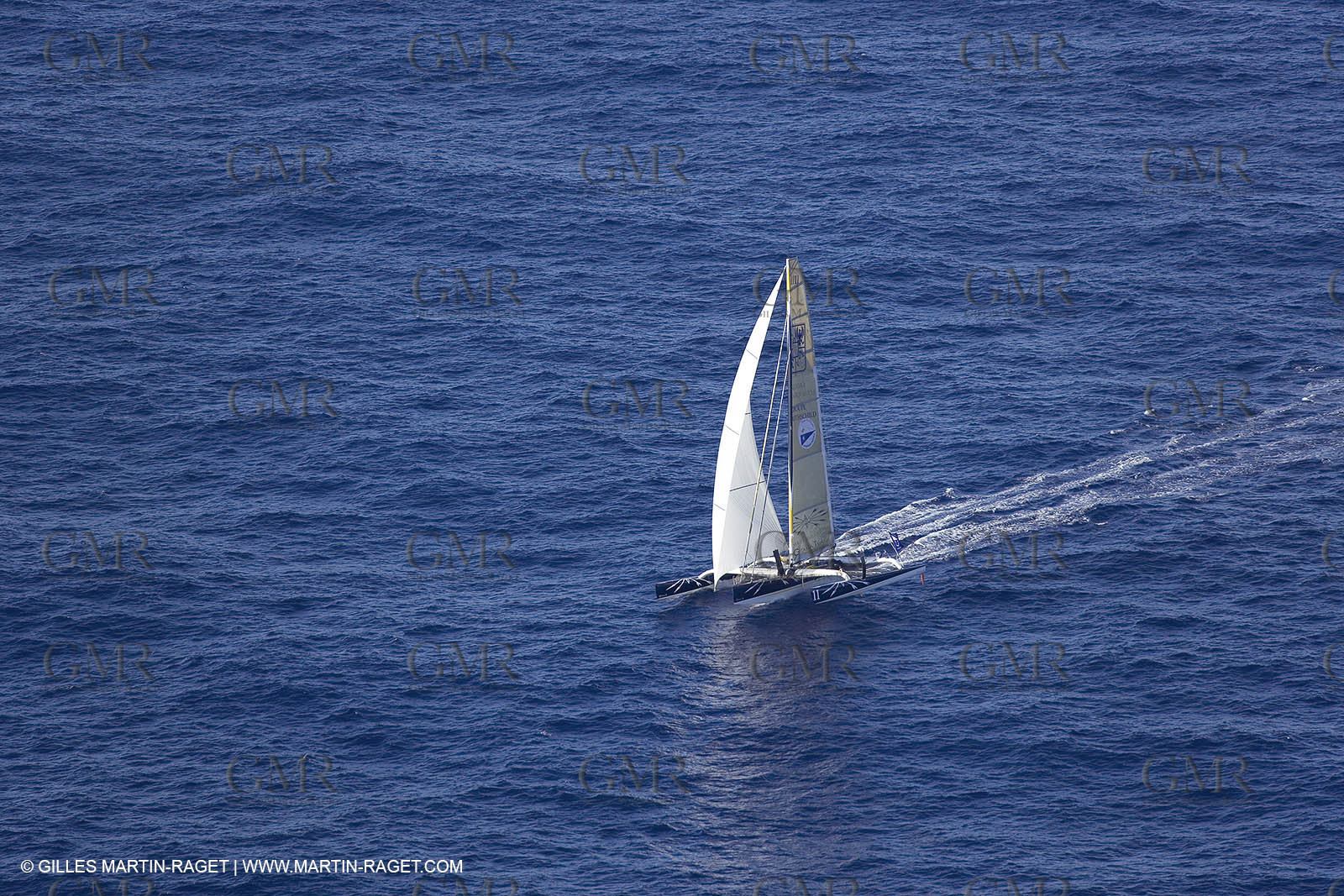 05 11 2006 - Pointe à Pitre Guadelupe (FRA) - Route du Rhum 2006 arrival - overall winner Lionel Lemonchois (Gitana 11)