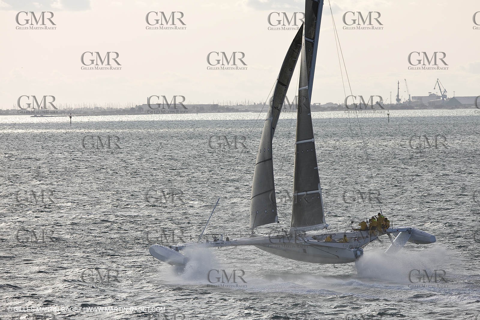 03 10 2008 - Fos   mer (FRA, 13) - L'Hydroptère - Tentative de record de vitesse