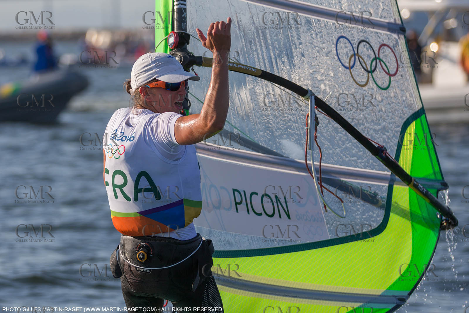 14 08 2016, Rio de Janeiro (BRA), 2016 Olympic Games, Sailing, RSX Women medal race, Charline Picon (FRA), gold medalist