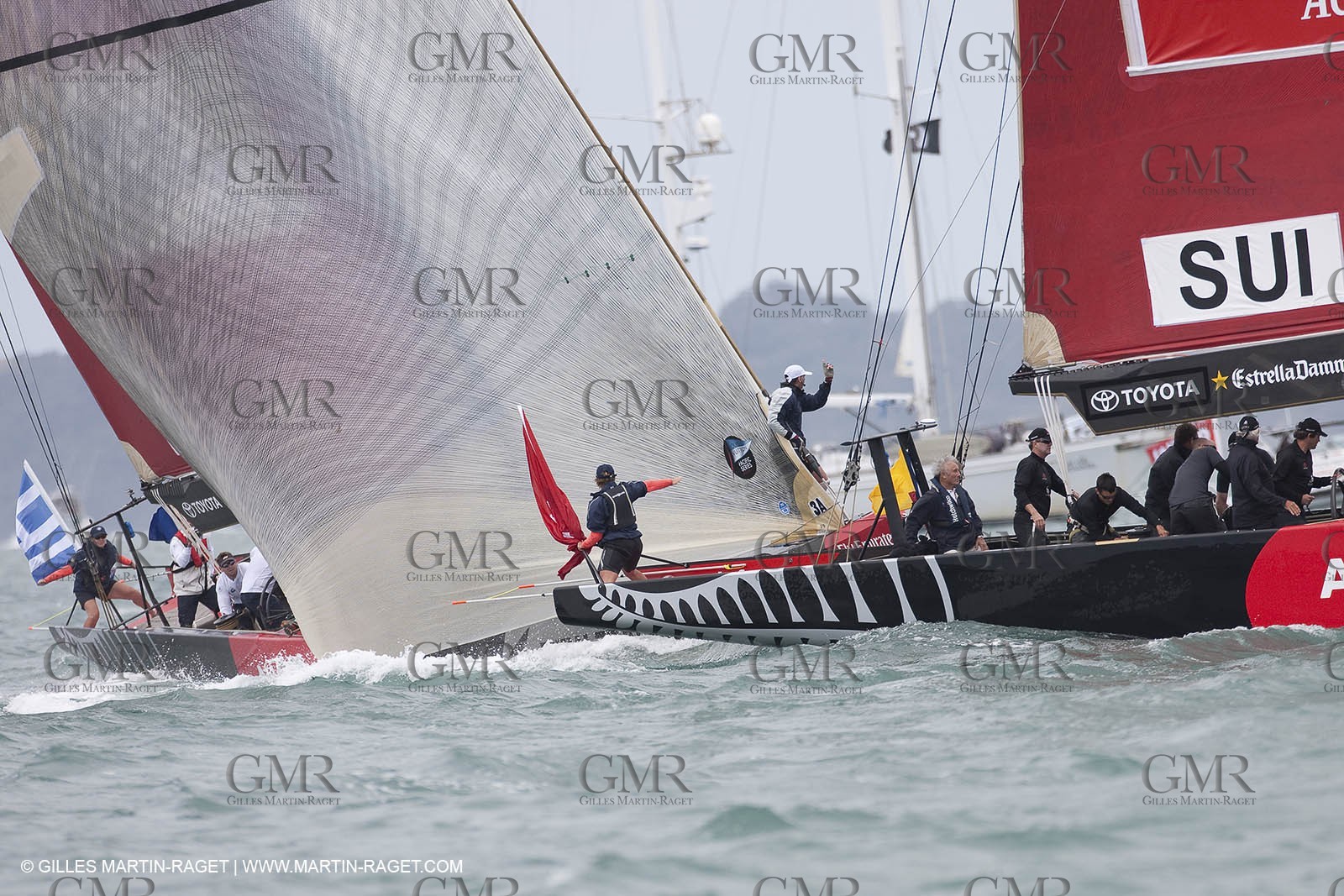 30 01 2009 - Auckland (NZL) -  Louis Vuitton Pacific Series -  Racing Day 1 - Alinghi Vs Greek Challenge