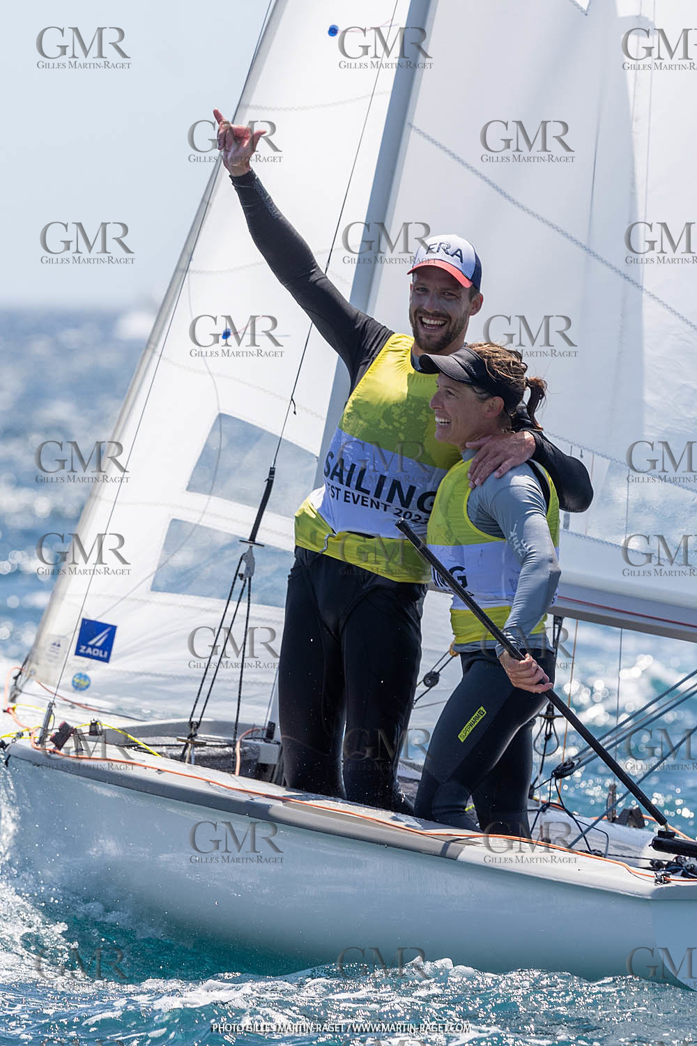 15 07 2023, Marseille (FRA), Paris 2024 Olympic Games Sailing Test Event, Day 6, 470 Medal Race