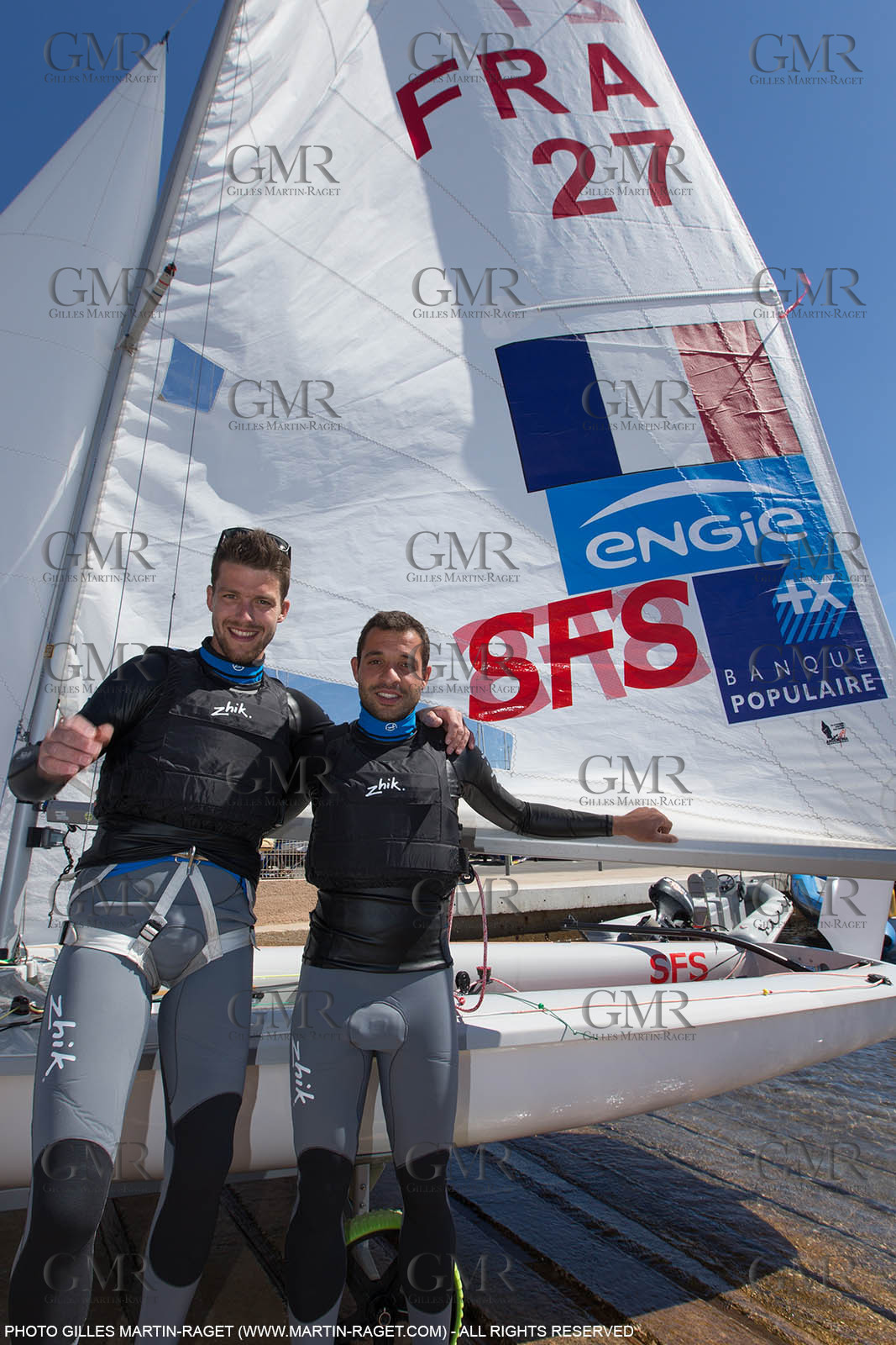 25 04 2016, Hyères (FRA,83), Jeux Olympiques Rio 2016, voile, 470, Sofian Bouvet   Jeremie Mion, SFS Voile