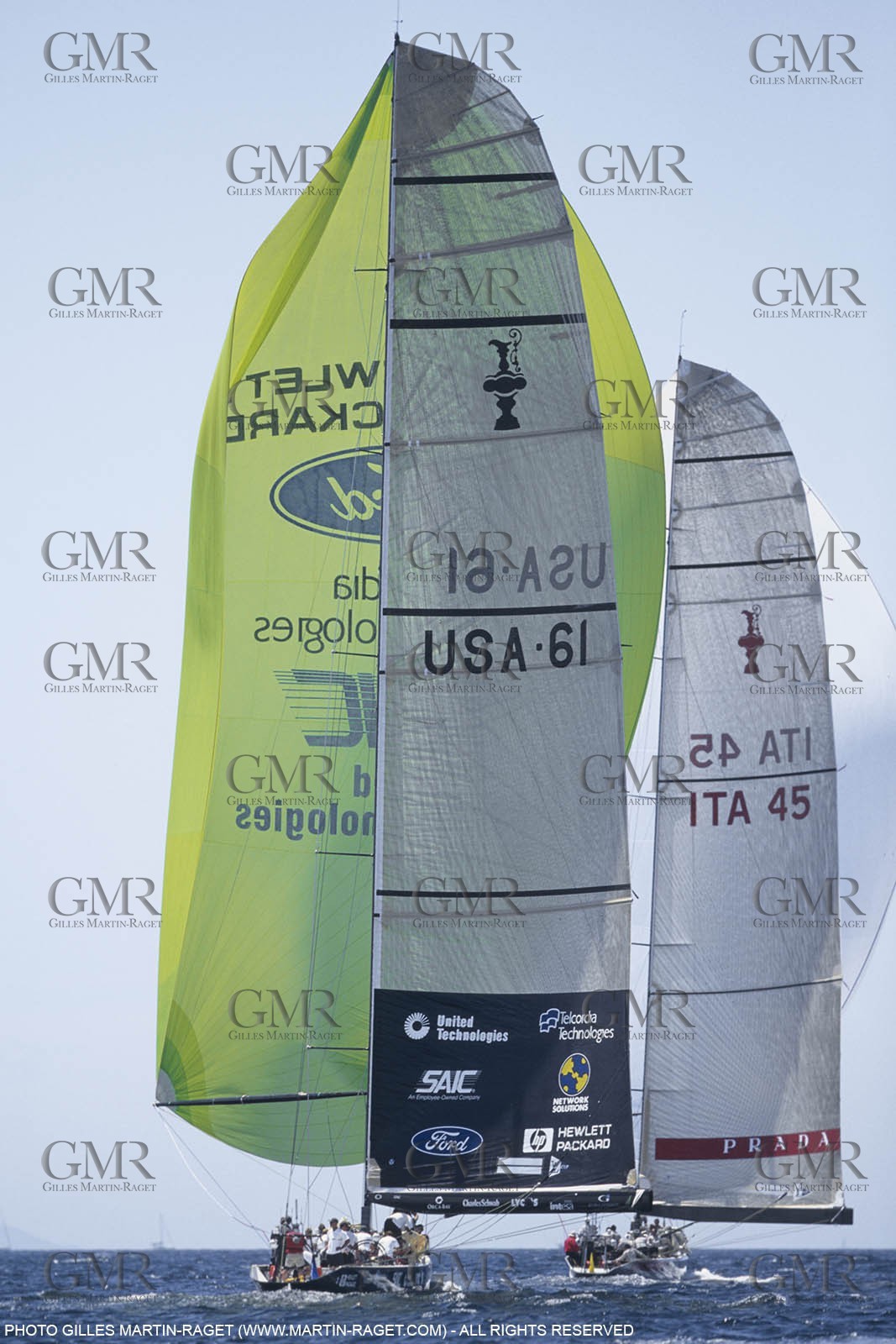 Sailing, Yacht Racing, America's Cup XXX, Auckland (NZL), 2000, Louis Vuitton Cup Final, AMerica True Vs Luna Rossa