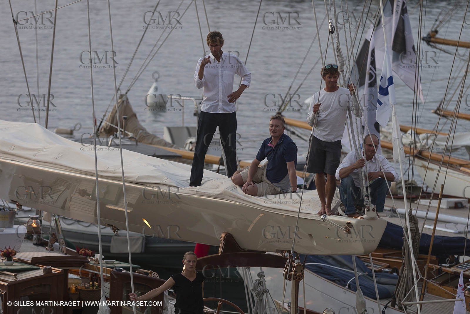 02 10 2014, Saint-Tropez (FRA,83), Voiles de Saint-Tropez 2014, Day 4, défilé des équipages   crew parade