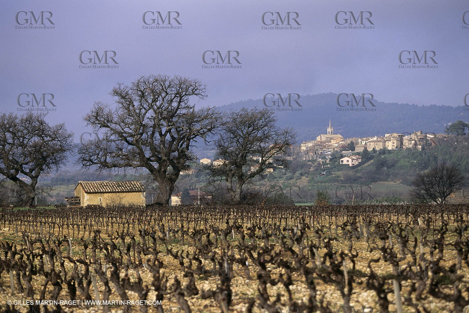 Luberon in winter near Saint Satrunin les Apt (FRA,84)