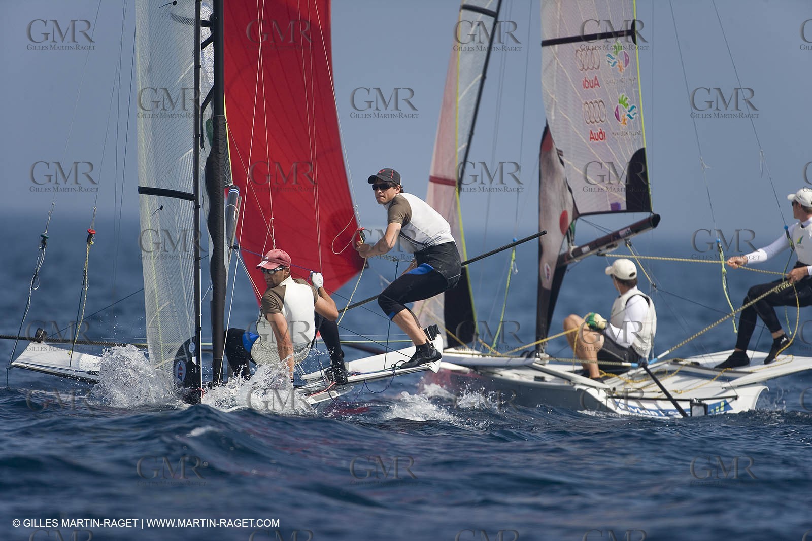 23 04 2007 - 2007 Semaine Olympique Française - Hyères (South of France) - Day 2  - Team France - 49er - LAGRAVIERE Morgan CHRISTIDIS Stephane