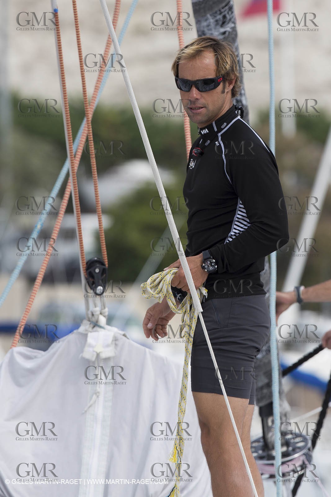 12 09 2012 - Marseille (FRA,13) - Trimaran Sodebo - Thomas Coville - Trans Mediterranée record attempt.