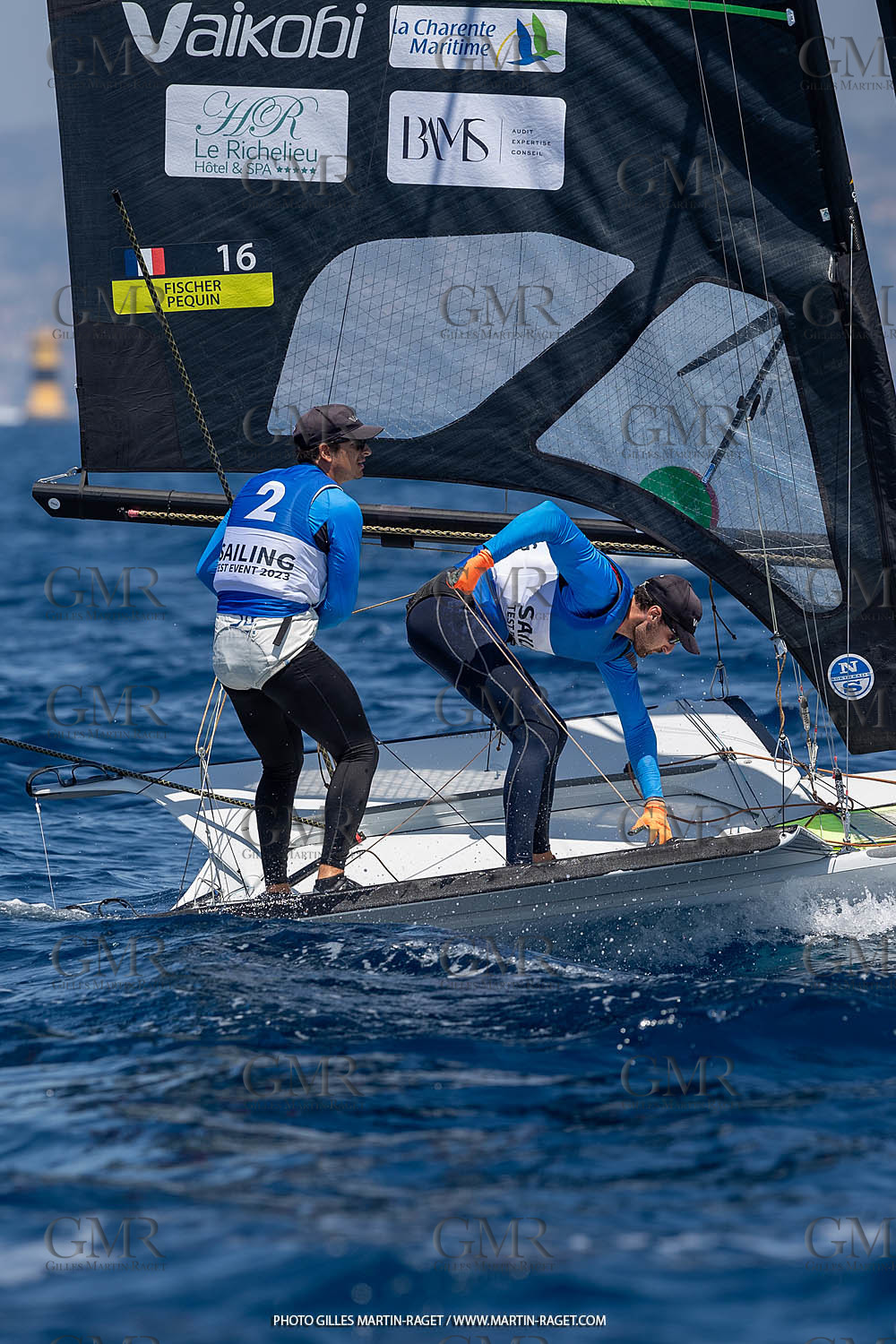 16 07 2023, Marseille, (FRA), Paris 2024 Olympic Games 2024 Sailing Test Event, Day 8, Medal race 49er Men
