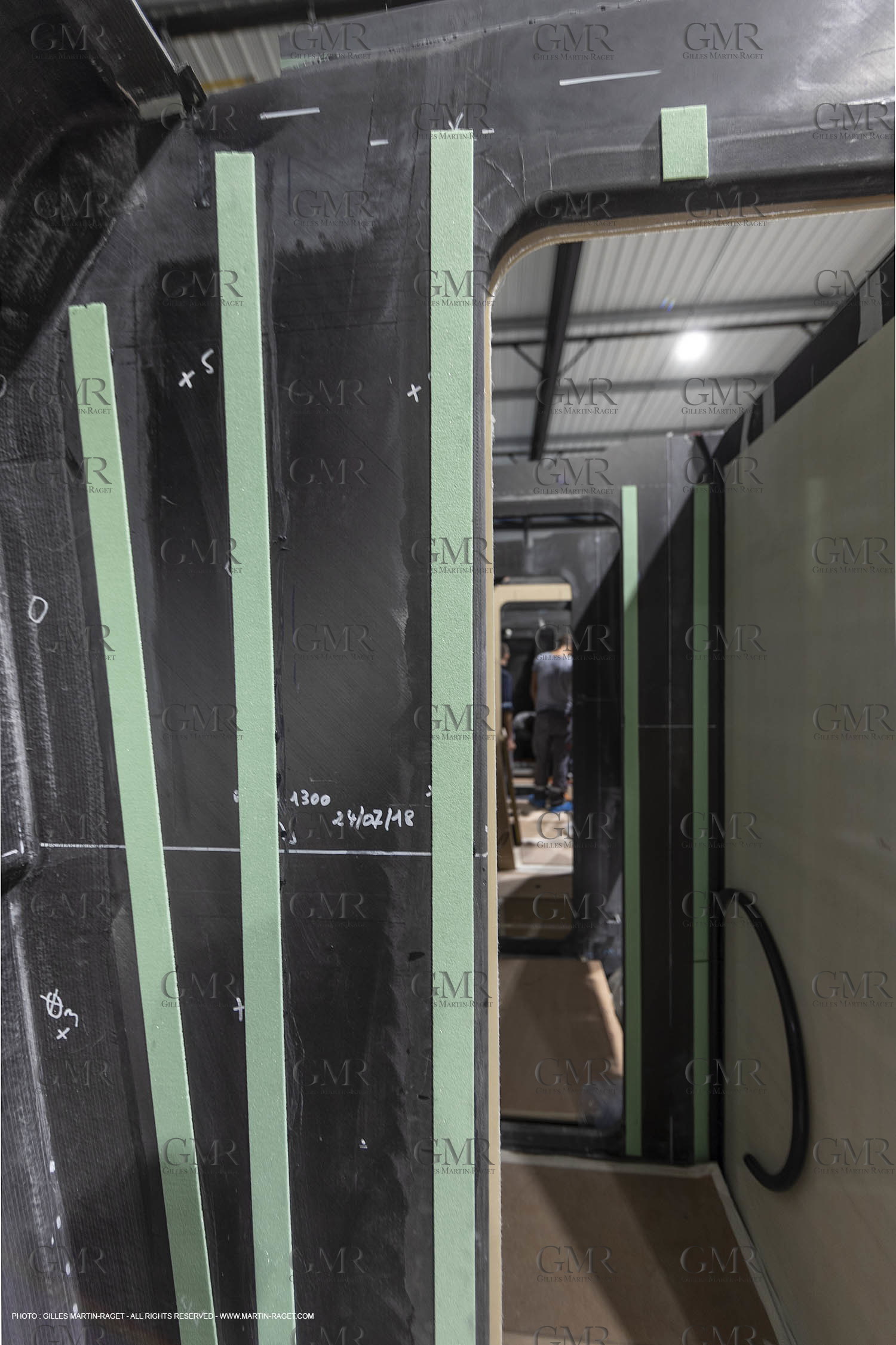 29 10 2018, La Grande Motte (FRA,30), Chantier Gunboat, construction du Gunboat 68