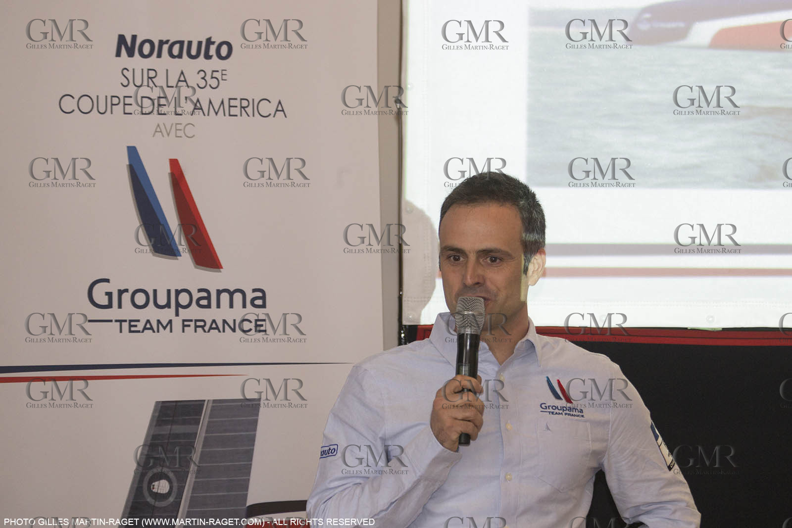 22 02 2016, Paris (FRA), 35th America's Cup, Groupama Team France announces Norauto as official partner at Yacht Club de France