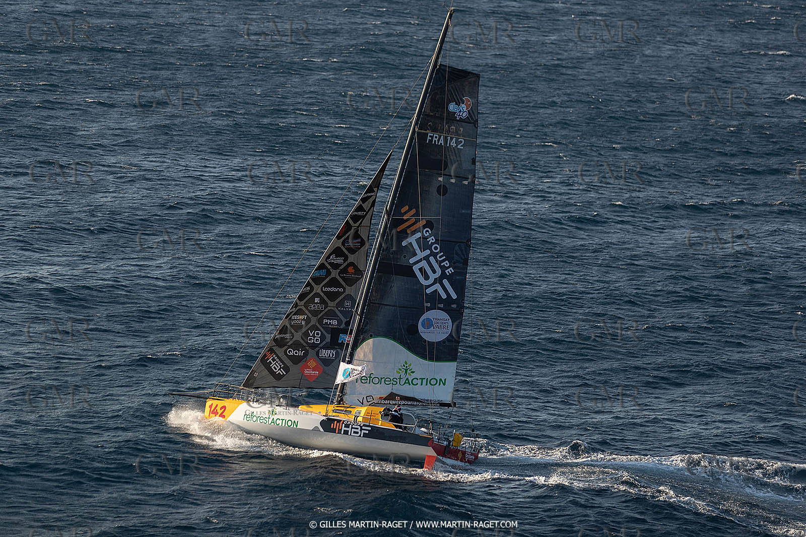 27 08 2021, Marseille (FRA), Transat Jacques Vabre 2021, Class 40, HBF-Reforest'Action (Kito de Pavant, Gwen Gbick)