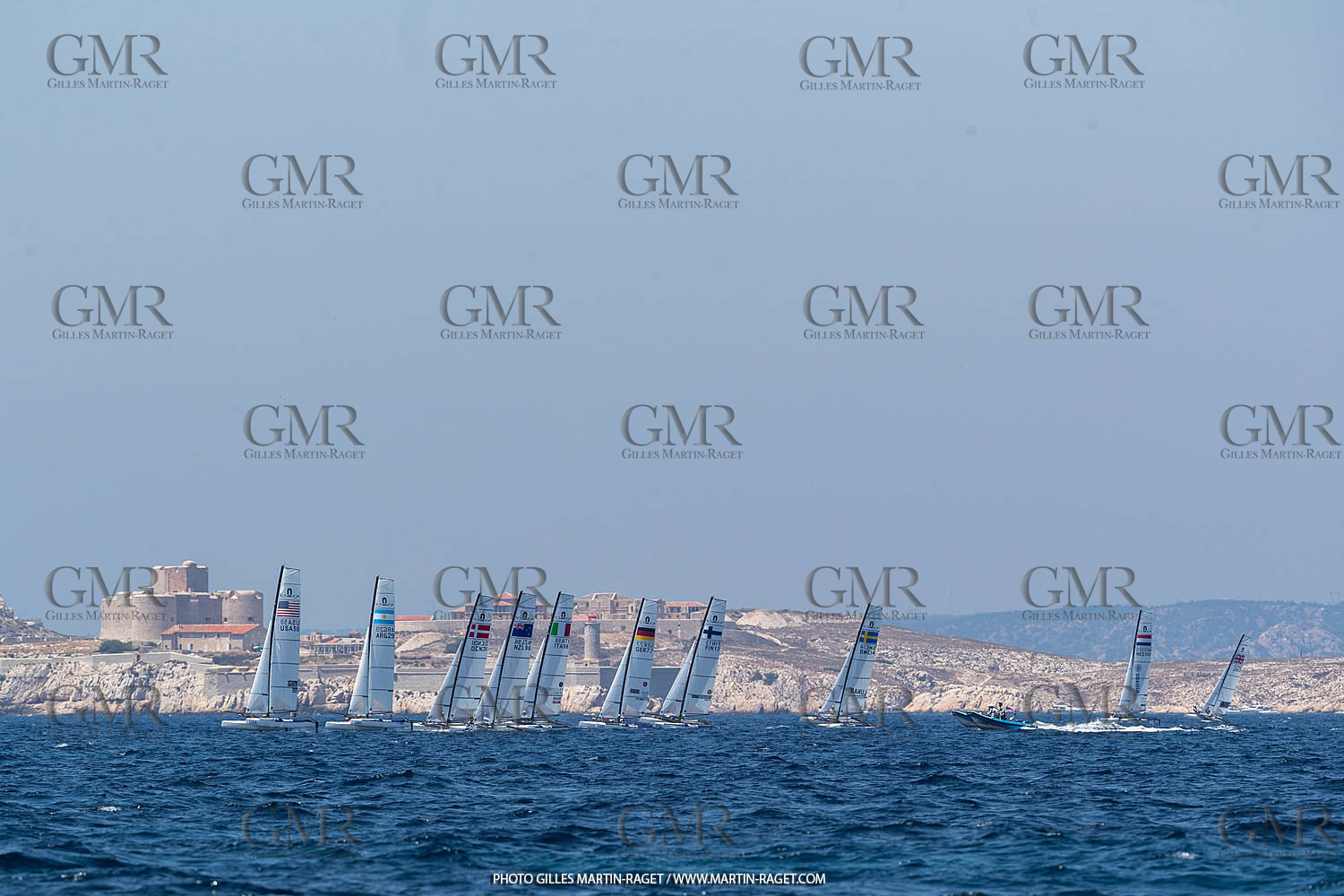16 07 2023, Marseille, (FRA), Paris 2024 Olympic Games 2024 Sailing Test Event, Day 8, Medal race Nacra 17