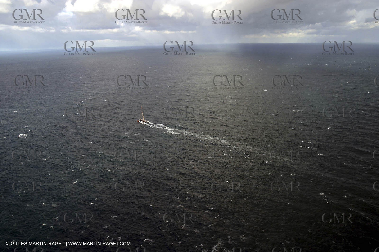 Orange II - 2004 Jules Verne Trophy - Ouessant - 2nd starting line crossing