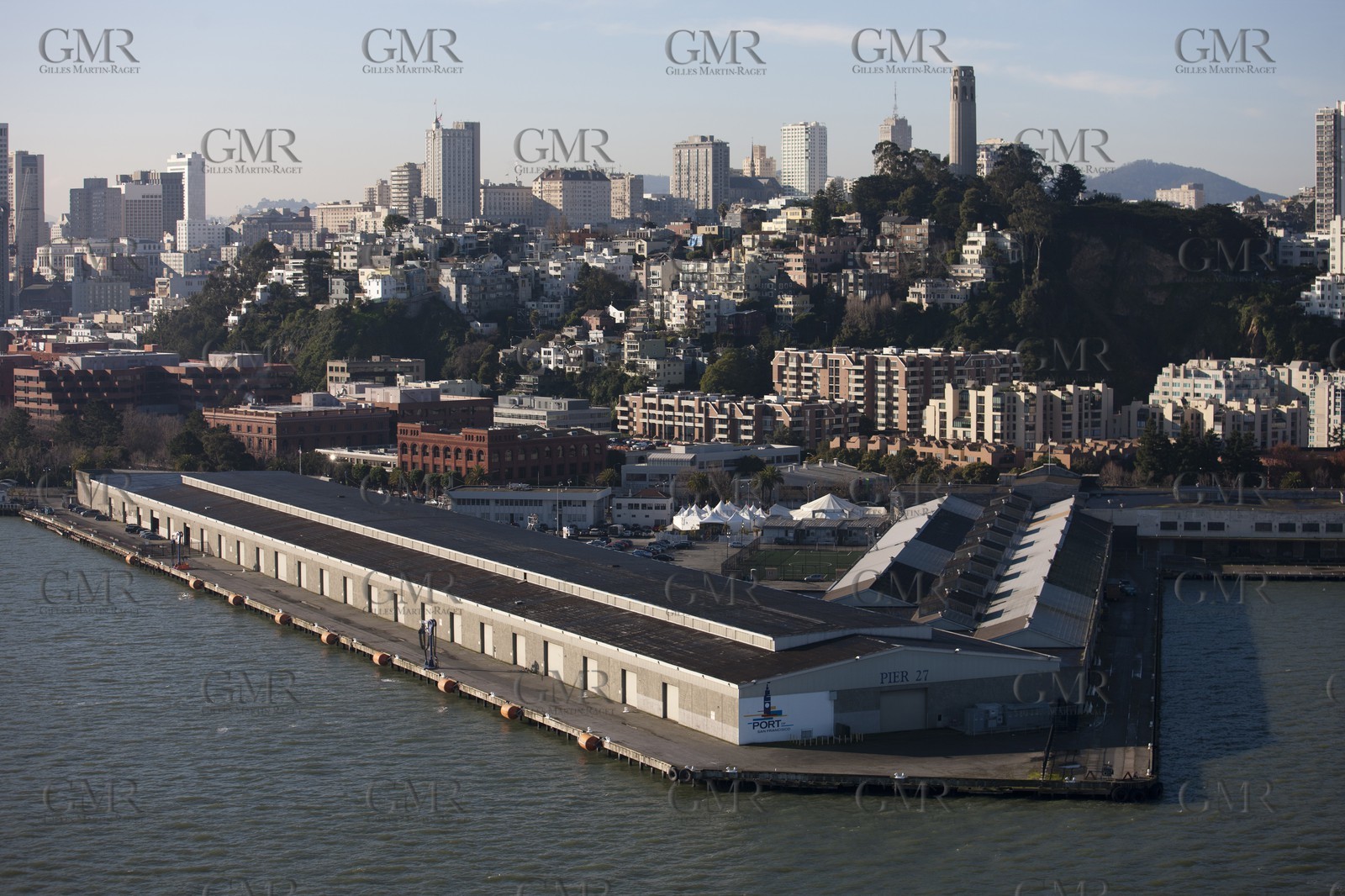 05 01 2011 - San Francisco (USA, CA) - 34th America's Cup - San Francisco waterfront - Piers 27-29 (triangle shape)