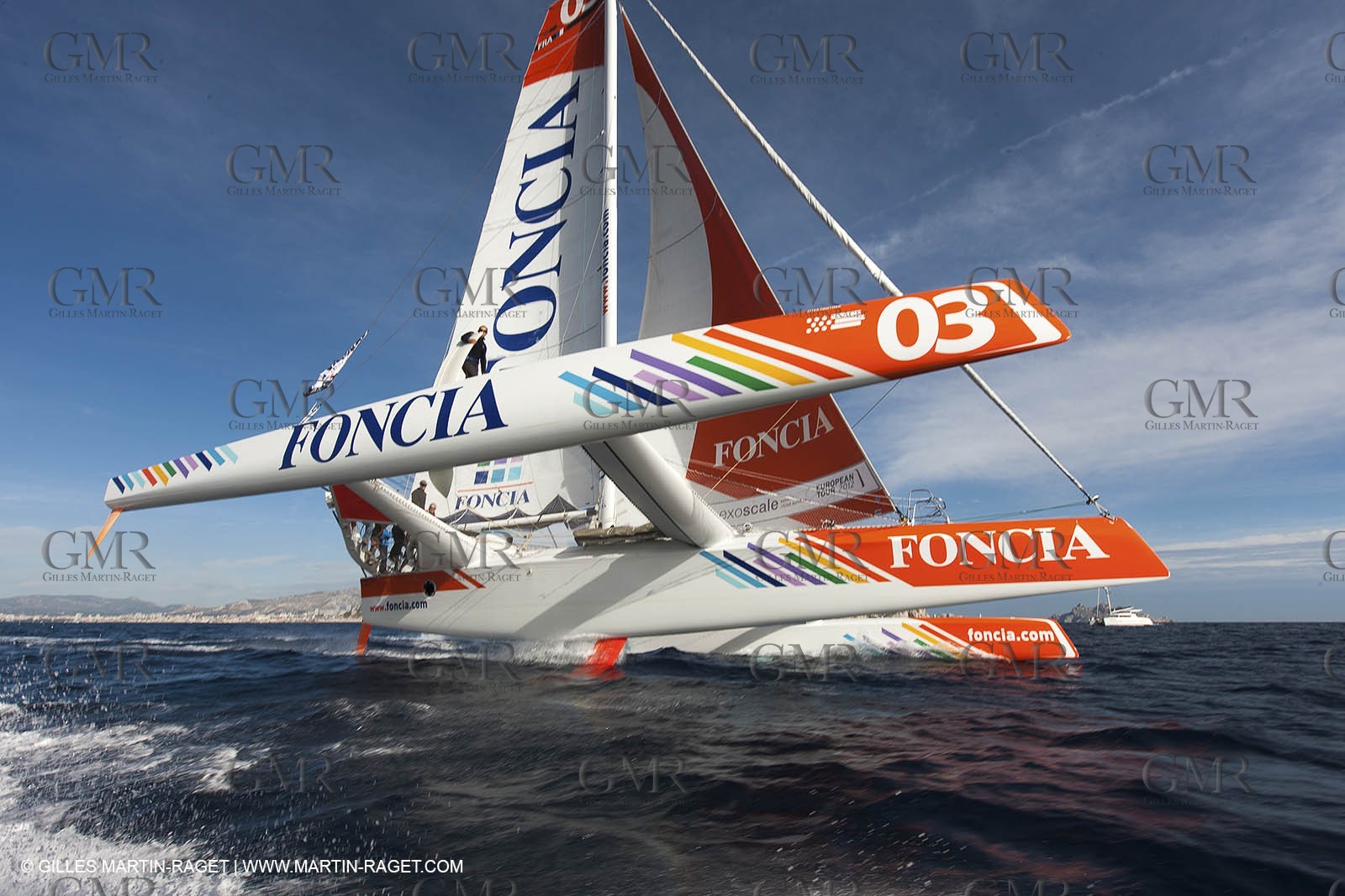 27 09 2012 - Marseille (FRA,13) - Alpari World Match Race Tour - Match Race France 2012 - Day 3 - Quarter finals - Matc Racing specialists sail on Foncia