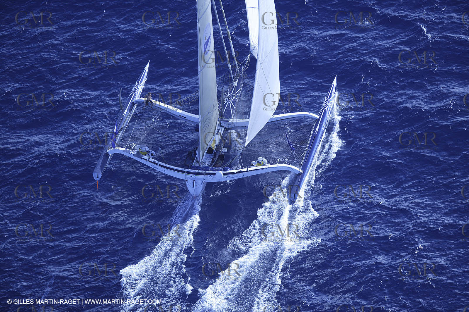 05 11 2006 - Pointe à Pitre Guadelupe (FRA) - Route du Rhum 2006 arrival - overall winner Lionel Lemonchois (Gitana 11)