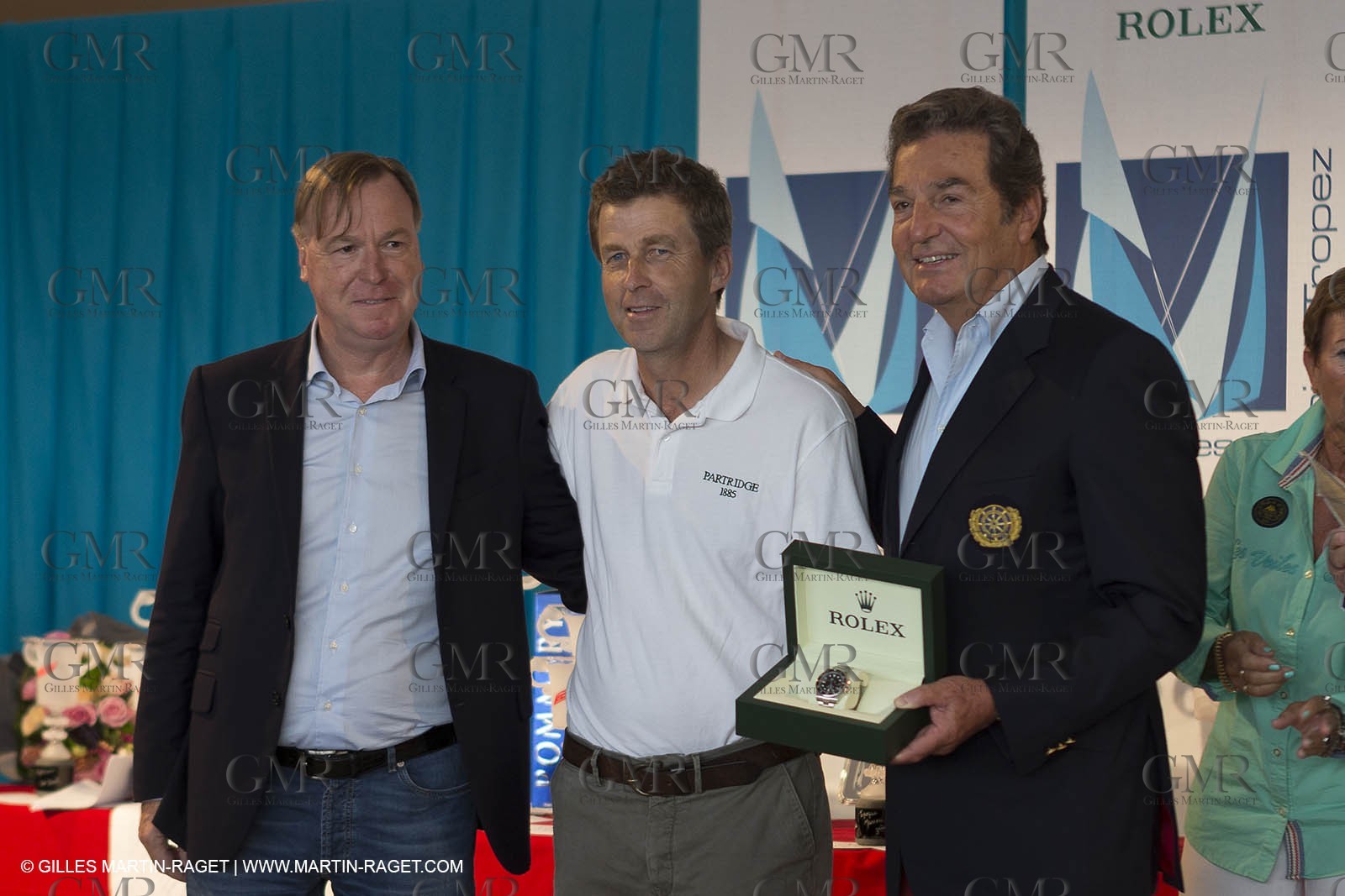 05 10 2014, Saint-Tropez (FRA,83), Voiles de Saint-Tropez 2014, Day 8, Prizegiving, Partridge, vainqueur Trophée Rolex   Partridge, Winner Rolex Trophy