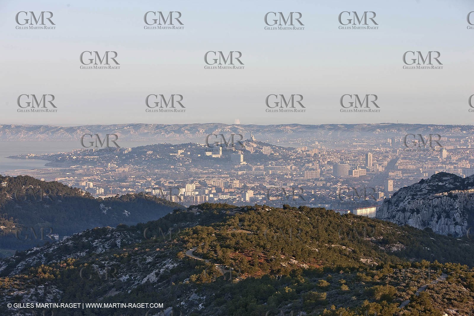 04 04 2009 - Marseille (FRA, 13) - Les Calanques - Marseille as seen from the top of the Baou Rond (Sormiou heights)