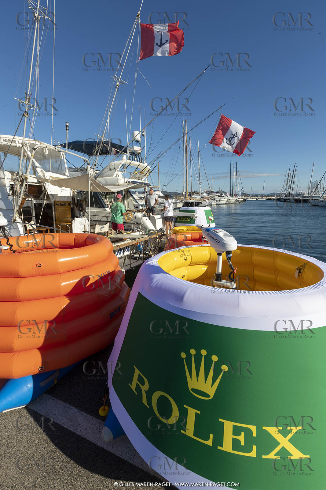 26 09 2022, Saint-Tropez (FRA,83), Voiles de Saint-Tropez 2022, premier jour de course, bouées dynamiques