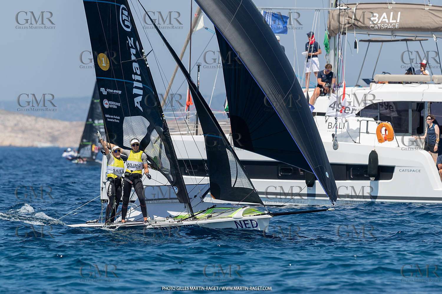 16 07 2023, Marseille, (FRA), Paris 2024 Olympic Games 2024 Sailing Test Event, Day 8, Medal race 49er FX