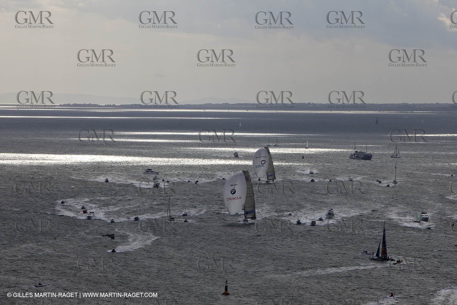 05 08 2010 - Cowes (UK, IOW) - The 1851 Cup -  BMW ORACLE Racing -  - Round The Island Race - Back in the Solent.
