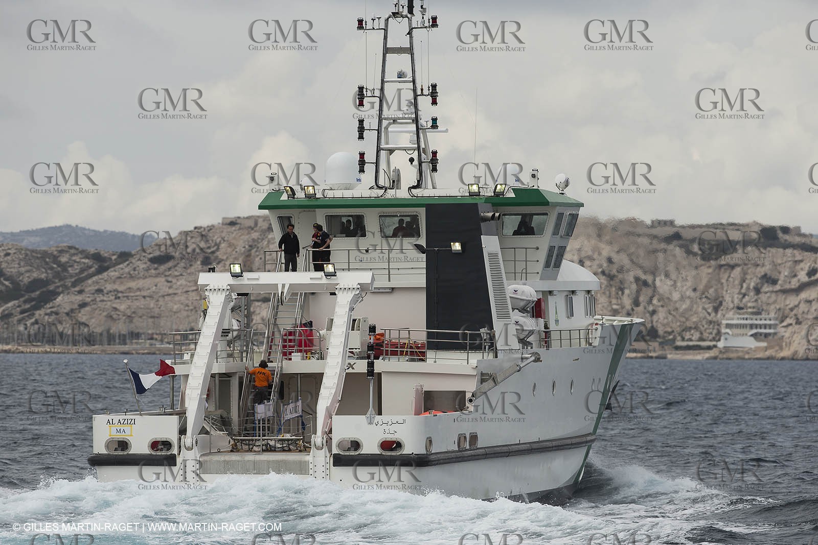 Al Azizi first sea trial - H2X boatyard - Oceanographjic research ship - La Ciotat (FRA,13) - 26 05 2014