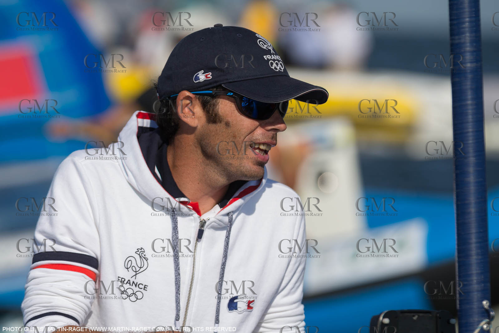 14 08 2016, Rio de Janeiro (BRA), 2016 Olympic Games, Sailing, RSX Men Medal race, Stephane Jaouen, Pierre Le Coq Coach