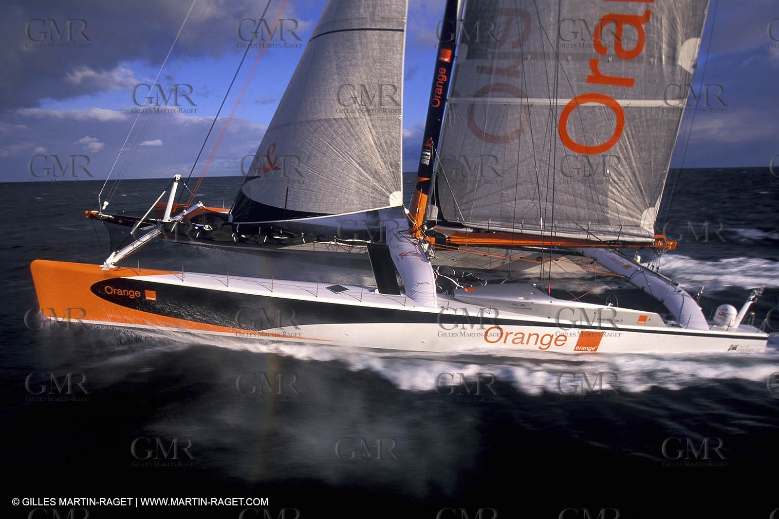 Orange II - 2004 Jules Verne Trophy - Ouessant - 2nd starting line crossing