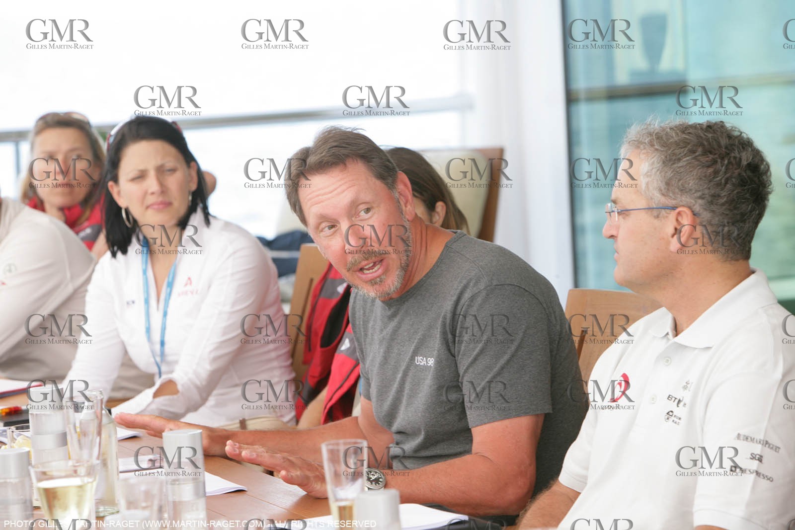 17 05 2007-Valencia (Spain)- 32nd America's Cup - Louis Vuitton Cup - Semi-final - Day 3 - San Francisco event presentation to Syndicate representative onboard Rising Sun